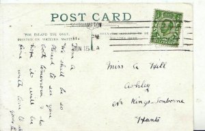 Genealogy Postcard - Hill - Ashley - Near Kings Somborne - Hampshire - Ref 4377A