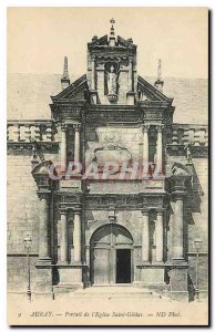 Old Postcard Auray Church Portal Saint Gildas