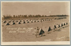 US ARMY CAMP PHILIPPINES ANTIQUE REAL PHOTO POSTCARD RPPC