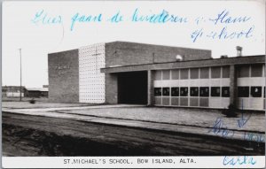 Canada St Michael's School Bow Island Alberta Vintage RPPC C093