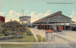 Houston  Texas Grand Central Station, Color Lithograph Vintage Postcard U6231