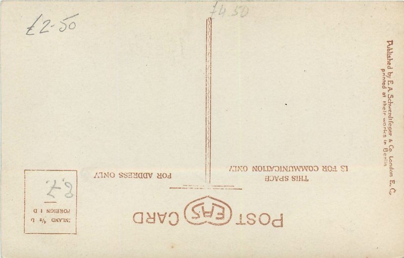 Postcard Animals highlands horses plowing