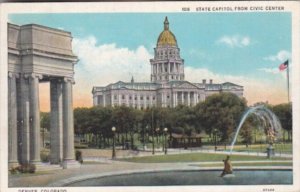 State Capitol Building From Civic Center Denver Colorado 1937