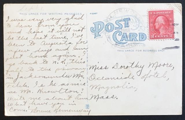 Post Office Augusta Maine 1918 C.T. American Art