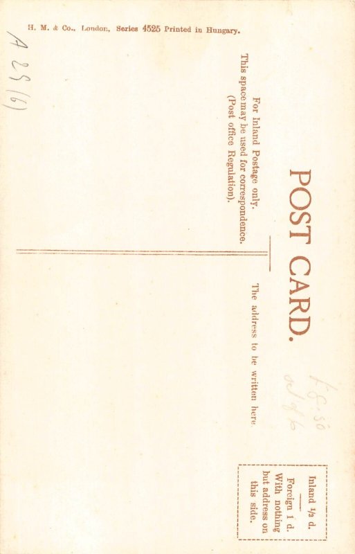 B087 Love Romance Military Movements Woman surrounded by gentlemen postcard