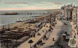 View of Waterfront from Markham's Hotel, Brighton, England, Early Postcard