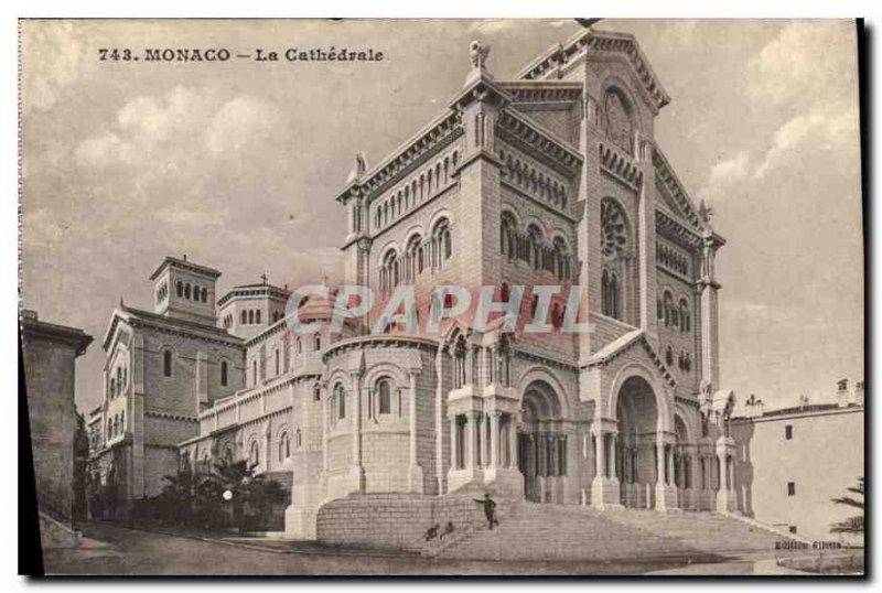 Old Postcard Monaco Cathedrale