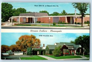 Minneapolis Minnesota MN Postcard Werners Brothers Funeral Chapels c1960 Vintage