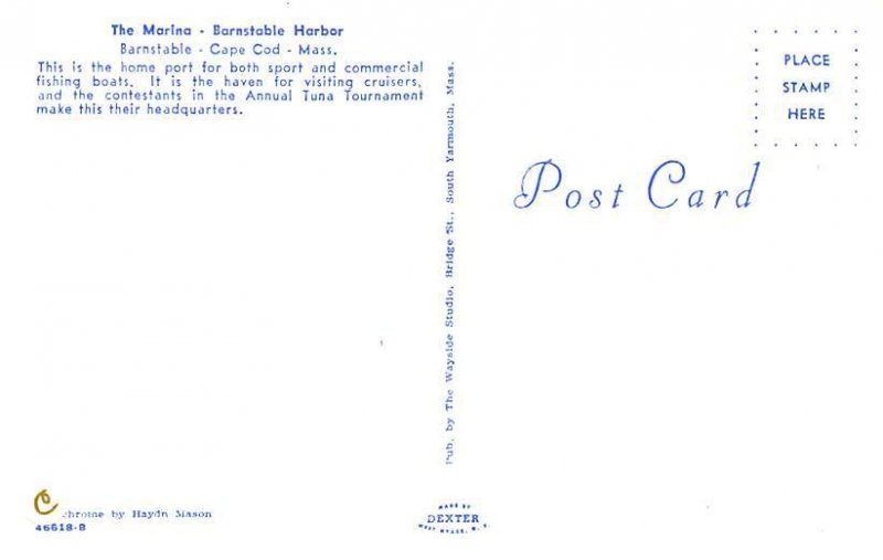 The Marina Barnstable Harbor - Cape Cod, Massachusetts MA