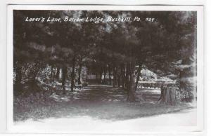 Lovers Lane Barrow Lodge Bushkill Pennsylvania 1950s RPPC Real Photo postcard