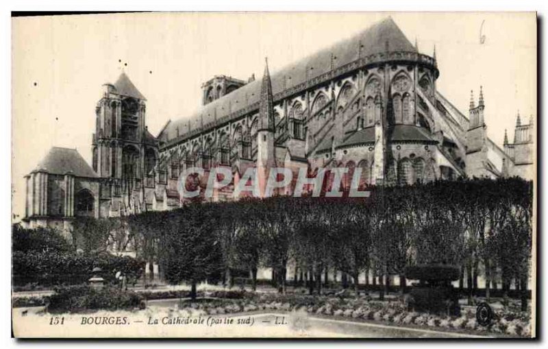 Old Postcard Bourges La Cathedrale