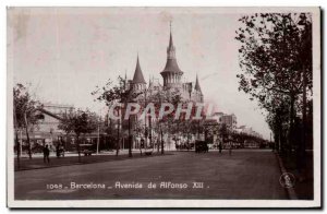 Postcard Old Barcelona Avenida Alfonso XIII