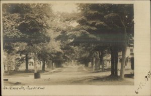 Ashfield MA North Main St. c1910 Real Photo Postcard