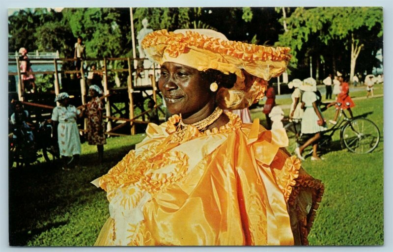 Postcard Greetings From Suriname c1960s kotto Missie Costume Woman X4