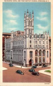 New York Syracuse The MIzpah Hotel and First Baptist Church Curteich