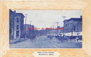 MI, Marshall, Michigan, West State Street, 1909 PM 