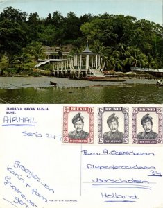 brunei, Jambatan Makan Al-Raja (1960s) Postcard