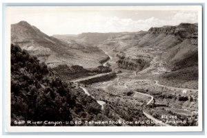 Salt River Canyon Between Show Low And Globe Arizona AZ RPPC Photo Postcard