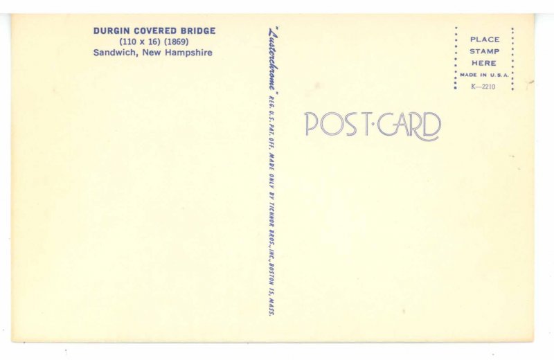 NH - Sandwich. Durgin Covered Bridge