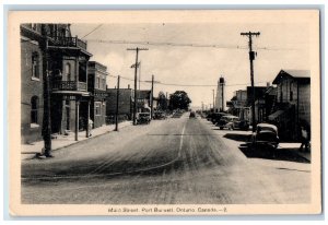 1948 Hotel Drugstore at Main Street Port Burtwell Ontario Canada Postcard