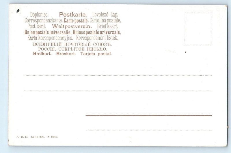 Veneto Italy Postcard Cortina d'Ampezzo with Monte Cristallo c1905 Antique