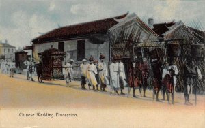 Hong Kong Chinese Wedding Procession Sedan Chair Vintage Postcard AA72292