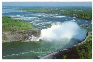 Horseshoe Falls, Niagara Falls, Ontario, Vintage Chrome Aerial View Postcard #4