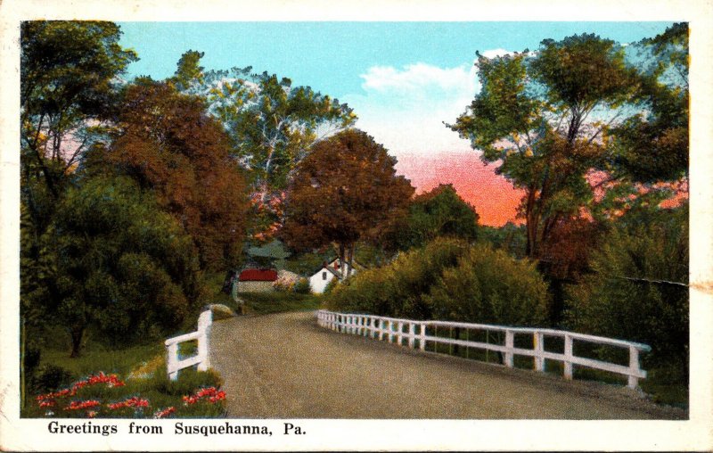 Pennsylvania Greetings From Susquehanna 1950 Curteich