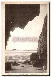 Old Postcard Presqu island of Quiberon La Breche Port Bianc