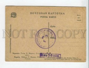 433017 USSR UKRAINE Kharkiv Karl Marx square Lopan river Red Cross seal GIZ 