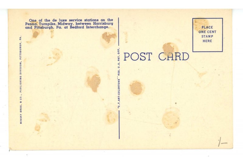 PA - PA Turnpike. Midway Service Area ca 1942