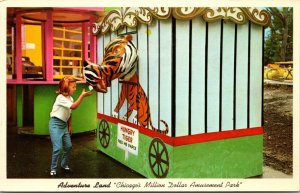 ADVENTURE LAND - CHICAGOS MILLION DOLLAR AMUSEMENT PARK CHROME POSTCARD