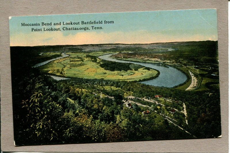  Postcard TN Chattanooga Moccasin Bend Lookout Battlefield Point c1915 2515N