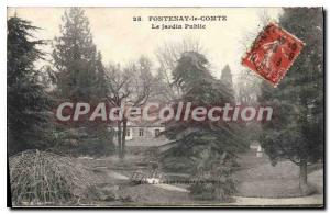 Old Postcard Fontenay le Comte The Public Garden