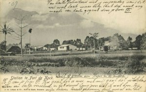 indonesia, SUMATRA, FORT DE KOCK, Railway Station (1907) Postcard