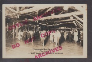 Fort William ON CANADA RPPC c1920s INTERIOR DANCE HALL Dancing CHIPPEWA PARK