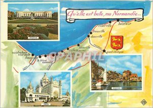 Postcard Modern beautiful is my Normandy Lion Deauville Honfleur Lisieux