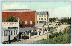 PORTLAND, Maine ME ~ Boardwalk PEAKS ISLAND Gem Photo Service 1910 Postcard