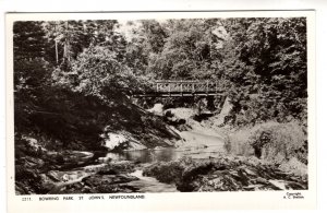 Bowring Park Bridge St John's Newfoundland, Real Photo