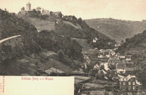 Germany Schloss Burg an der Wupper Solingen Vintage Postcard 03.72