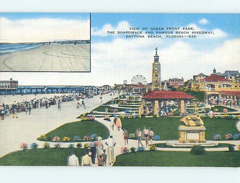 Unused Linen OCEANFRONT PARK AT BEACH Daytona Beach Florida FL M7321