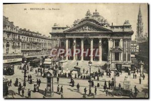 Old Postcard Brussels Stock Exchange