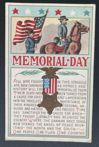 Mint USA Picture Postcard Memorial Day Civil War