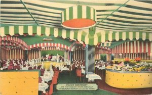 New York City Iceland Restaurant 1940s Interior Colorpicture Postcard 21-14043