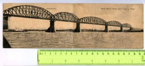 285345 RUSSIA YAROSLAVL bridge Vintage panoramic postcard 