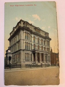 1910 Boy's High School Louisville KY Kentucky Postcard
