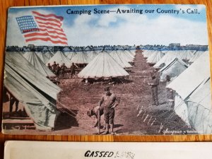 3 Military Post Cards from WW I era