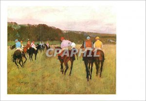 Postcard Modern Courtesy Museum Fine Arts Boston Degas Horse Racing Longchamp...