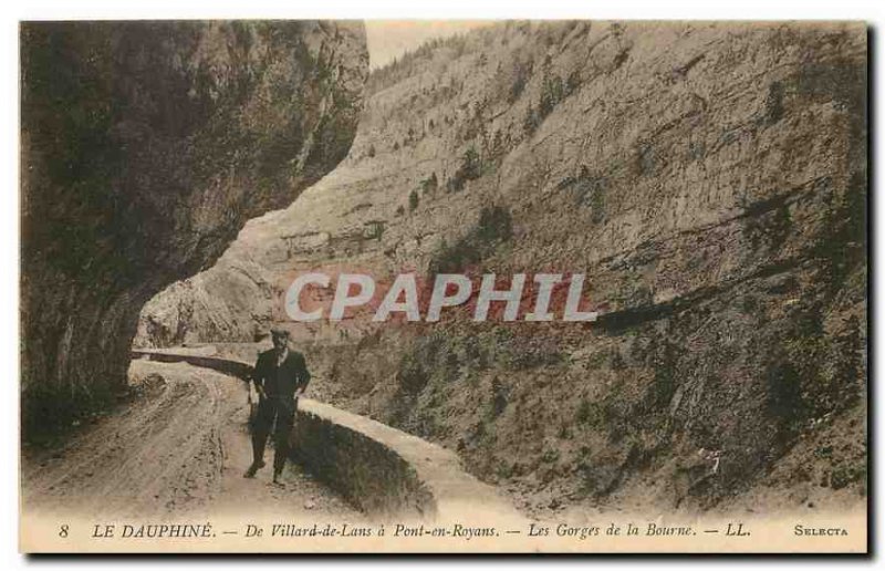 Old Postcard The Dauphine Villard de Lans has Pont in Royans Gorges of the Bo...