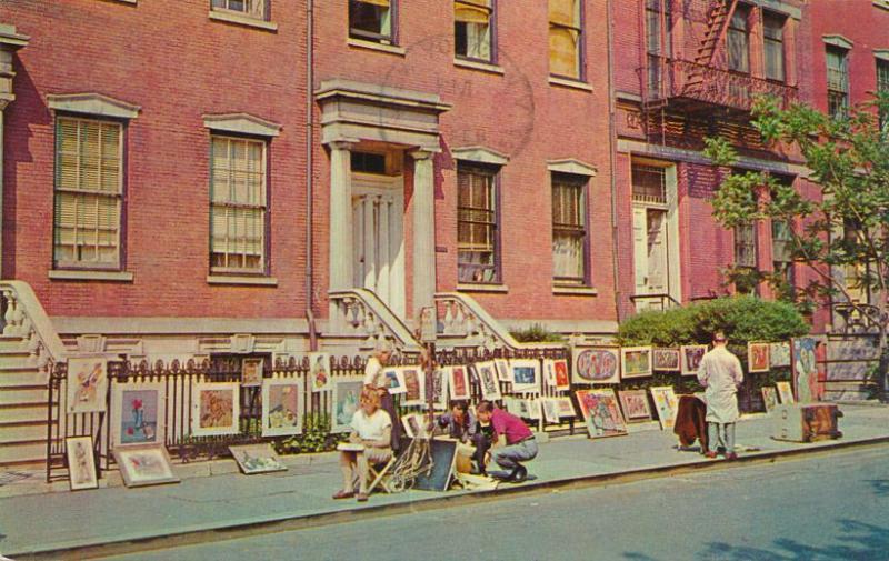 Outdoor Art Show at Greenwich Village NYC, New York City - pm 1965